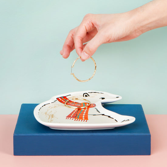 Now Designs Winter Wilderland Shaped Stoneware Dish