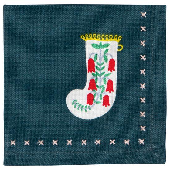 Now Designs Winter Woolens Christmas Cocktail Napkins Set Of 4