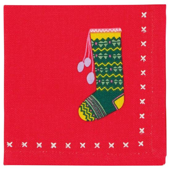 Now Designs Winter Woolens Christmas Cocktail Napkins Set Of 4