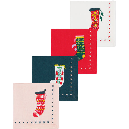 now designs Winter Woolens Christmas Cocktail Napkins Set of 4