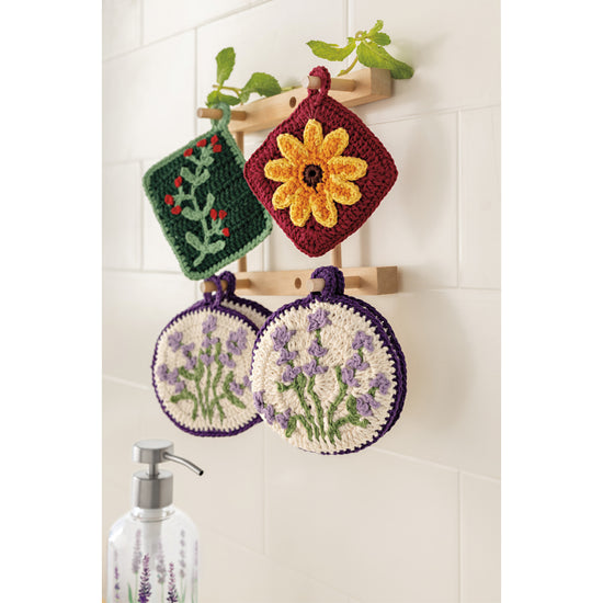 Now Designs Winterberry Christmas Crochet Sponges Set Of 2