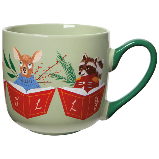 Now Designs Woodland Carolers Mug And Dishtowel Set