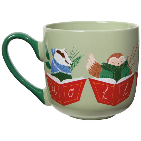 Now Designs Woodland Carolers Mug And Dishtowel Set