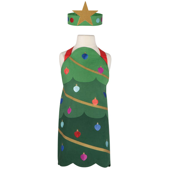 now designs Xmas Tree Christmas Daydream Kids Apron and Hat Set