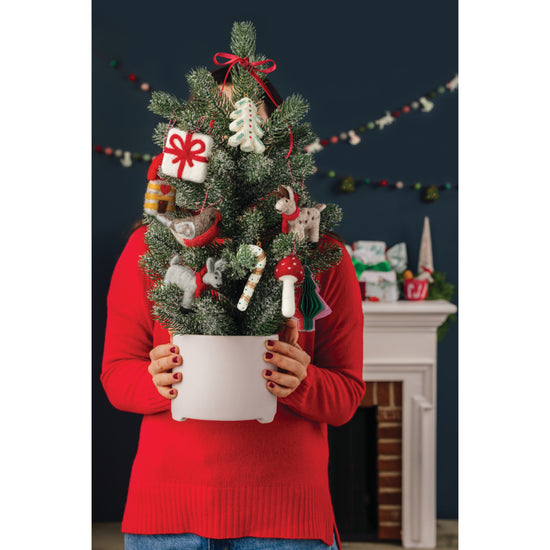 Now Designs Yuletide Felt Christmas Tree Ornaments - 3 Assorted Styles