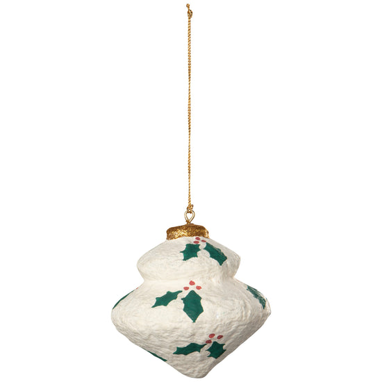 Now Designs Yuletide Mache Christmas Tree Ornaments - 3 Assorted Styles