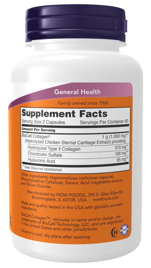 Now Foods BioCell Collagen® Hydrolyzed Type II Capsules