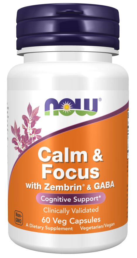 now foods Calm & Focus with Zembrin® & GABA Veg Capsules