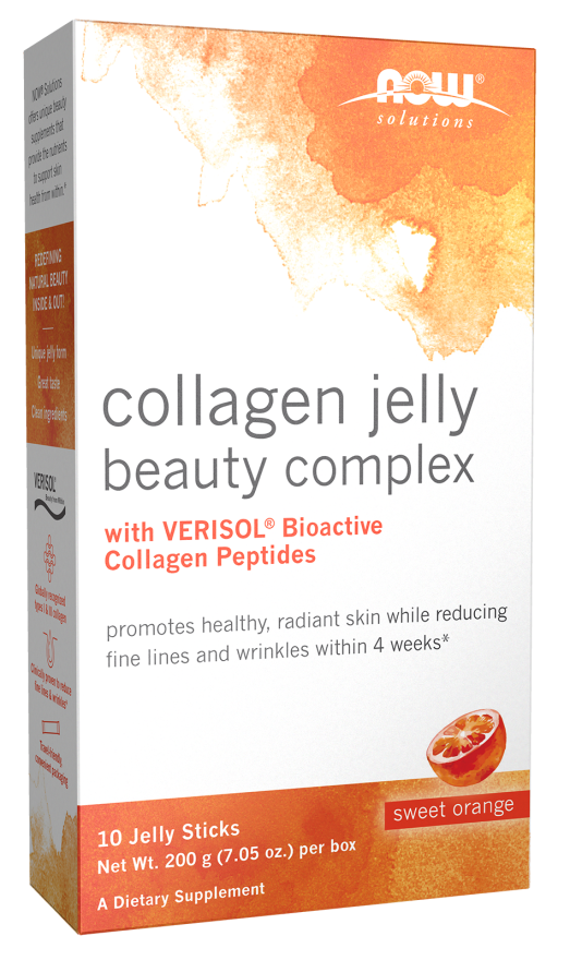 now foods Collagen Jelly Beauty Complex Sweet Orange Jelly Sticks