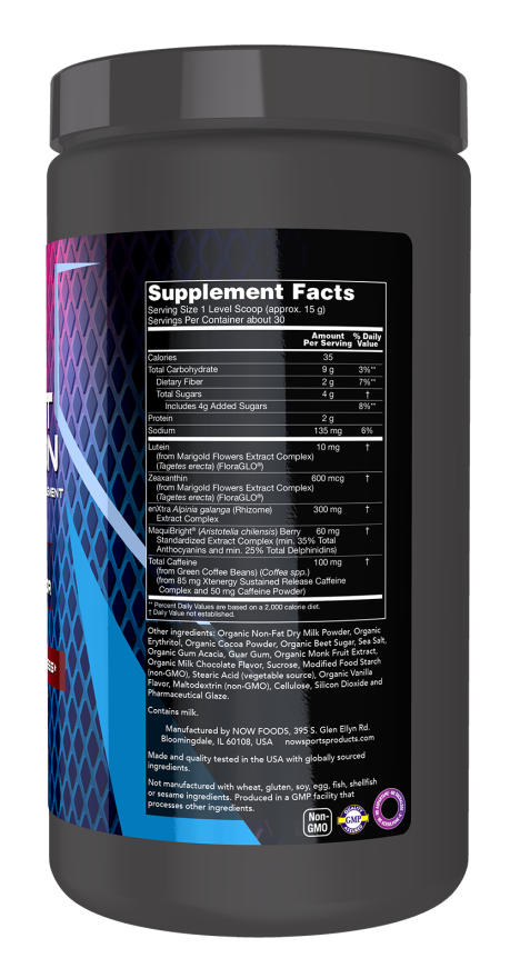 Now Foods E-Sport Reaction Chocolate Milkshake Flavor Powder