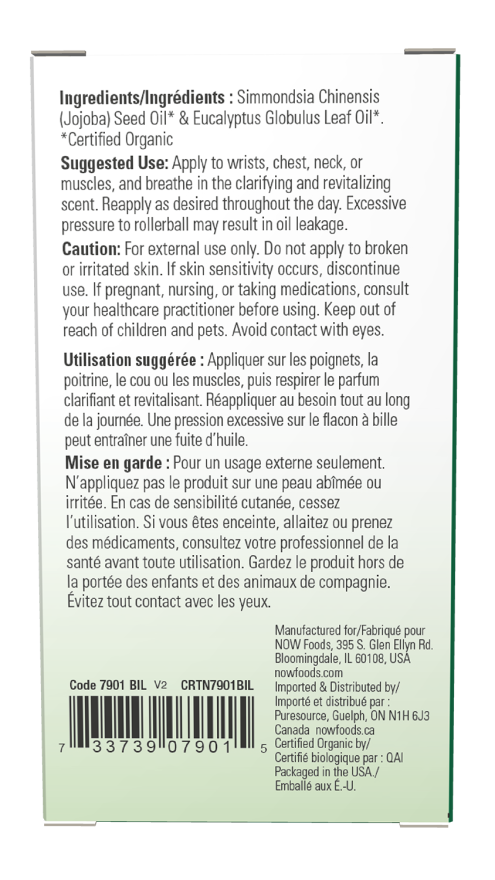 Now Foods Eucalyptus Essential Oil Blend Organic Roll-On