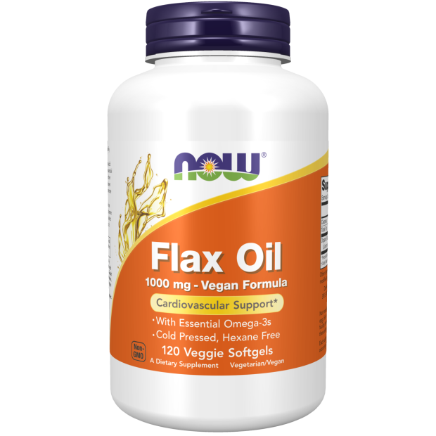 now foods Flax Oil 1000 mg Vegan Formula Veggie Softgels