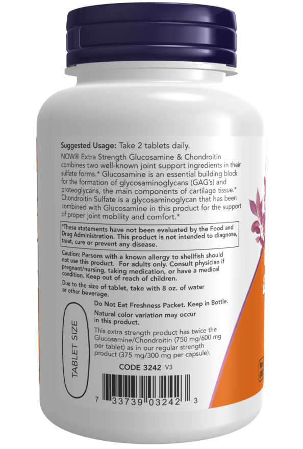 Now Foods Glucosamine & Chondroitin Extra Strength Tablets