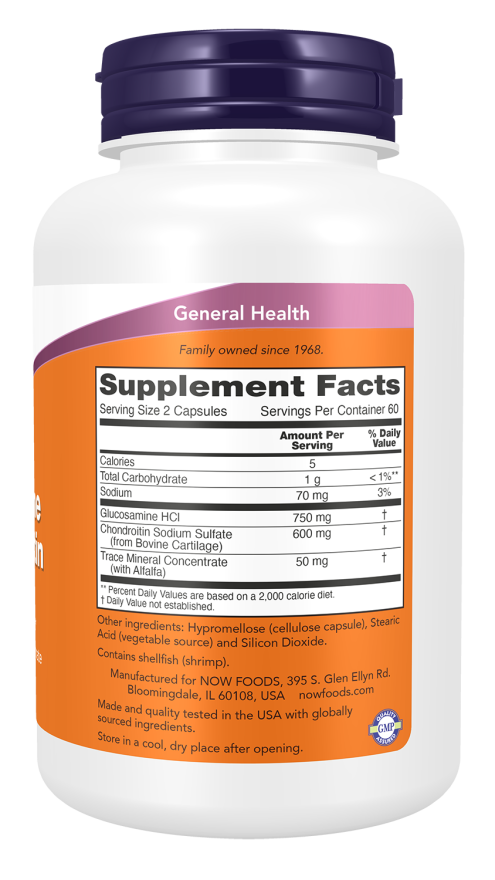 Now Foods Glucosamine & Chondroitin With Trace Minerals Capsules