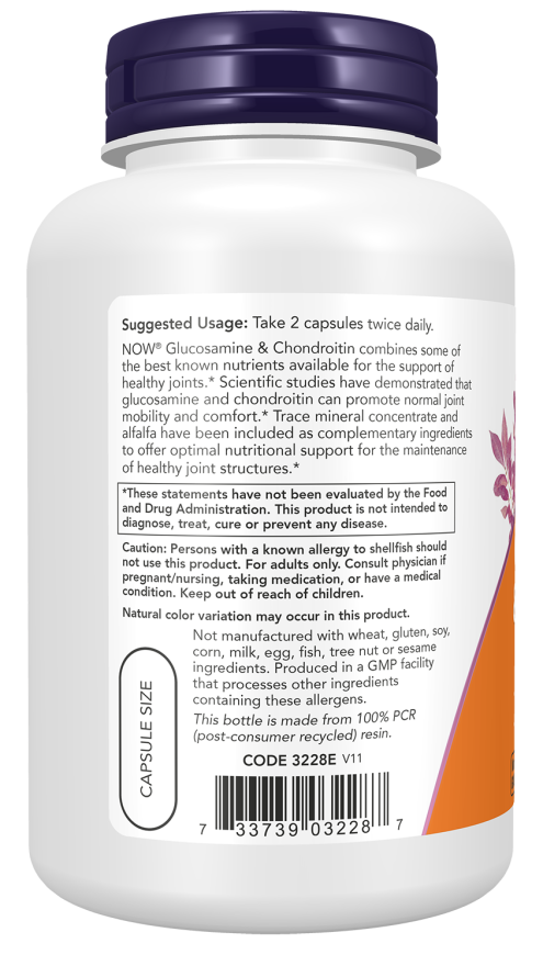 Now Foods Glucosamine & Chondroitin With Trace Minerals Capsules