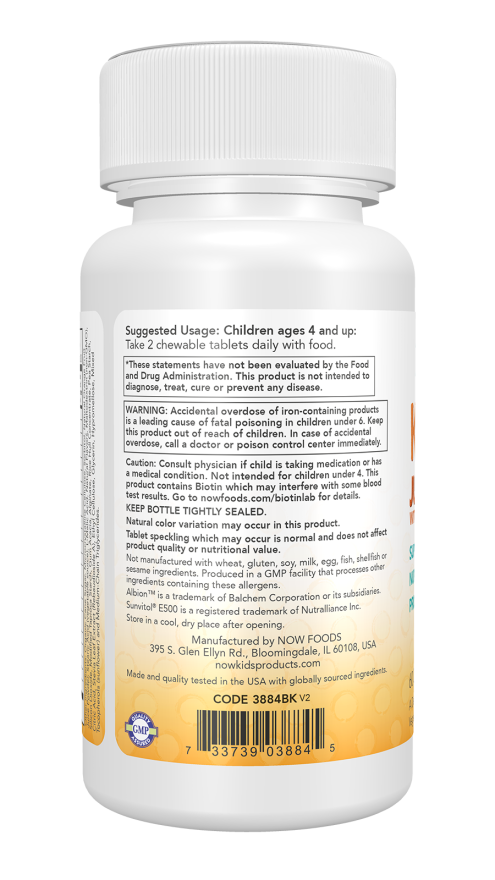 Now Foods Kid Vits™ Juicy Orange Chewable Tablets