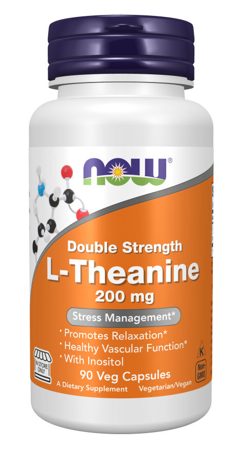 Now Foods L-Theanine Double Strength 200 Mg Veg Capsules