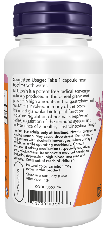 Now Foods Melatonin Extra Strength 10 Mg Veg Capsules