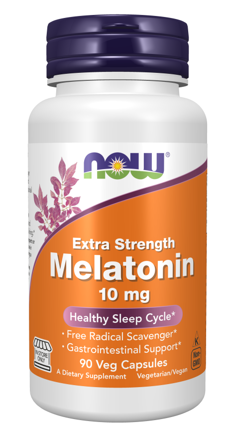 now foods Melatonin Extra Strength 10 mg Veg Capsules