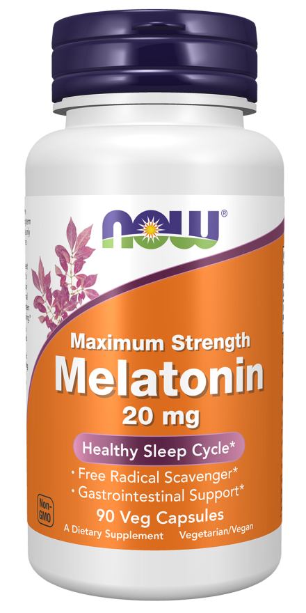 now foods Melatonin Maximum Strength 20 mg Veg Capsules