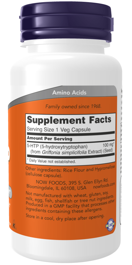 Now Foods 5-HTP 100 Mg Veg Capsule