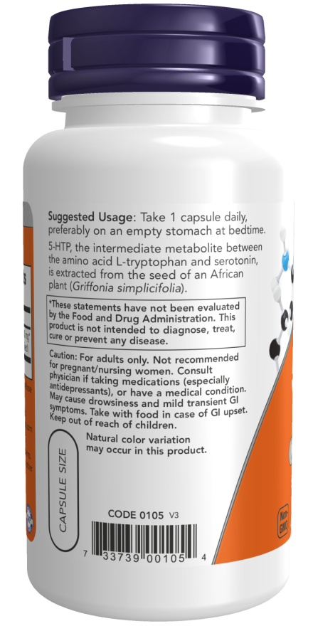 Now Foods 5-HTP 100 Mg Veg Capsule