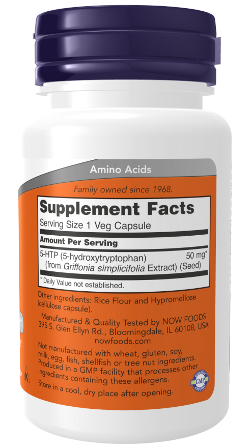 Now Foods 5-HTP 50 Mg Veg Capsules