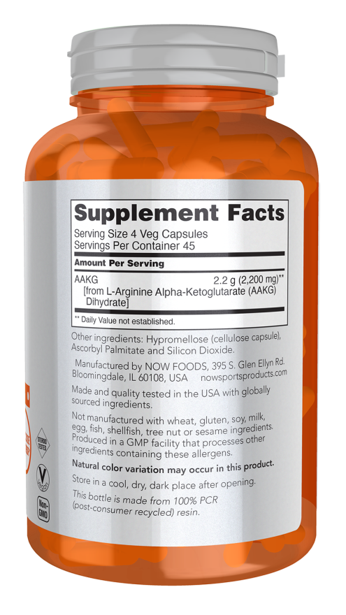 Now Foods AAKG 2200 Veg Capsules