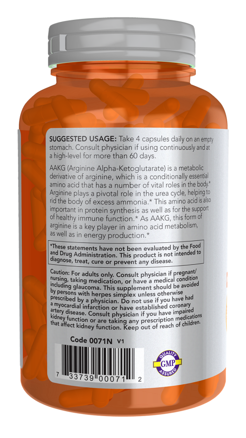 Now Foods AAKG 2200 Veg Capsules