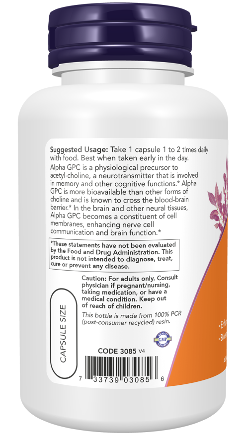 Now Foods Alpha GPC 300 Mg Veg Capsules