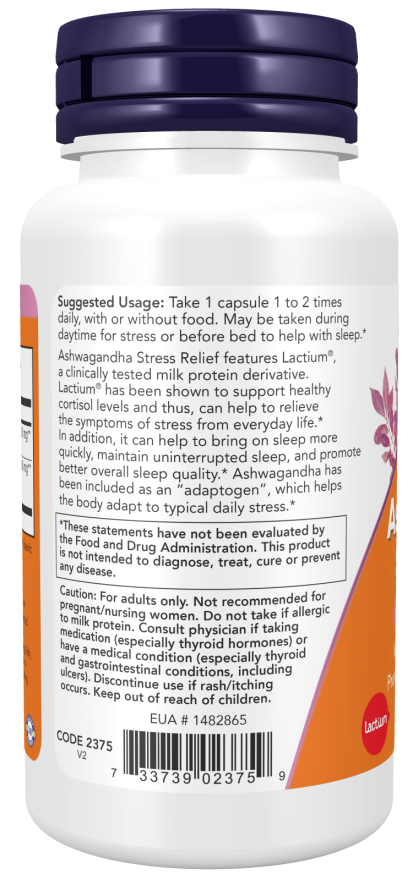Now Foods Ashwagandha Stress Relief Veg Capsules