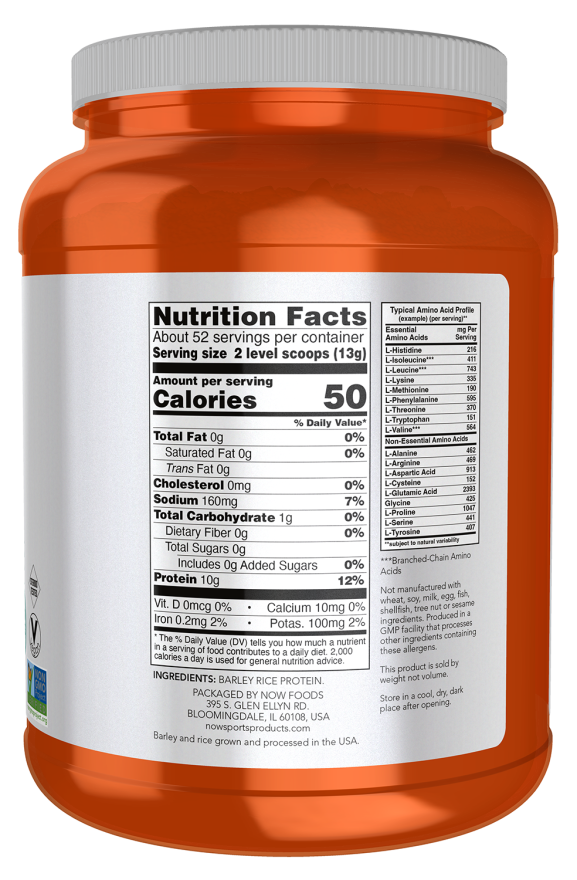 Now Foods Barley Rice Protein Powder