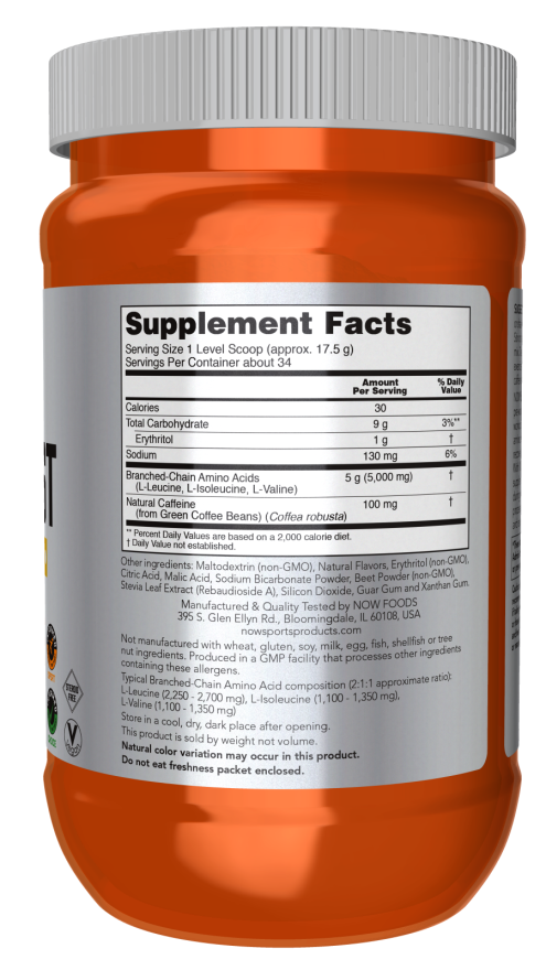 Now Foods BCAA Blast Powder Tropical Punch Flavor