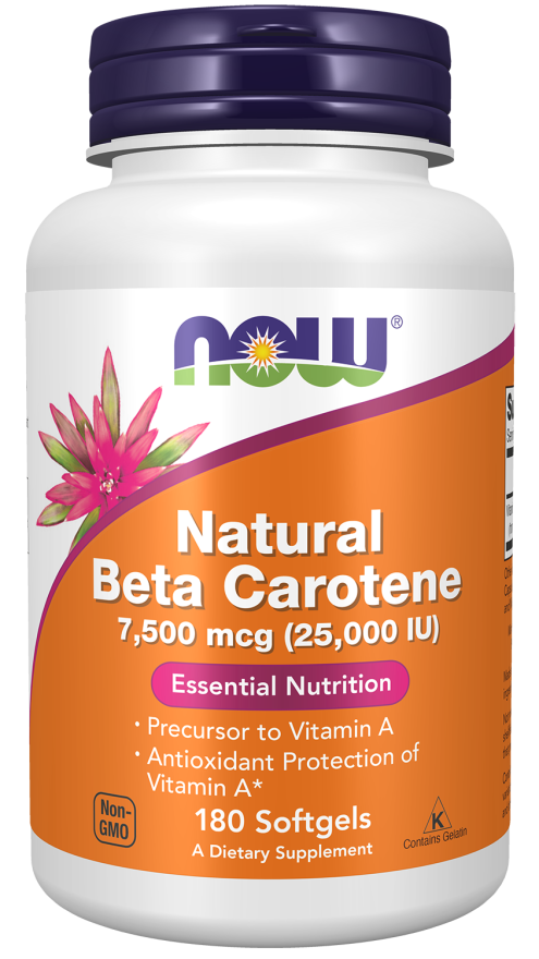 Now Foods Beta Carotene Natural 7 500 Mcg Softgels