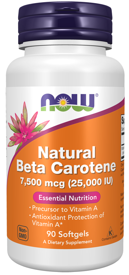 now foods Beta Carotene Natural 7 500 mcg Softgels