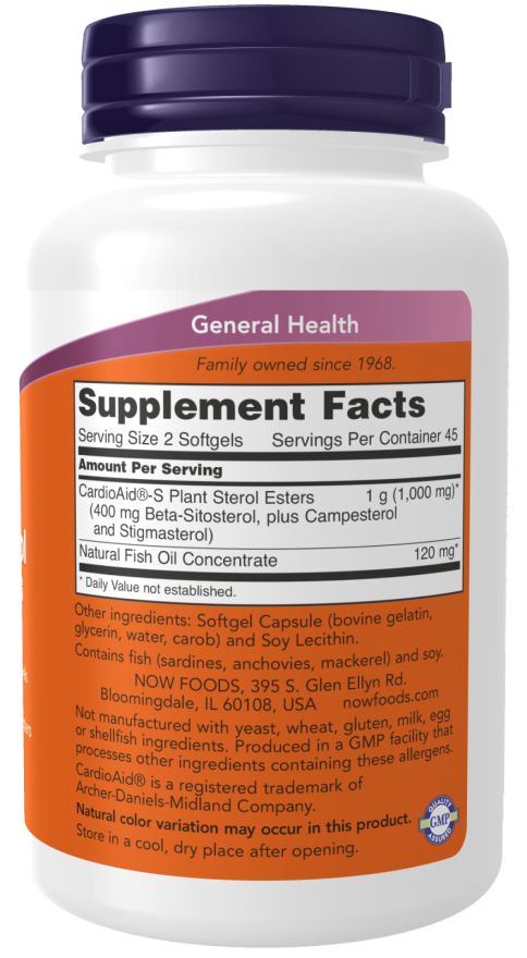 Now Foods Beta-Sitosterol Plant Sterols Softgels