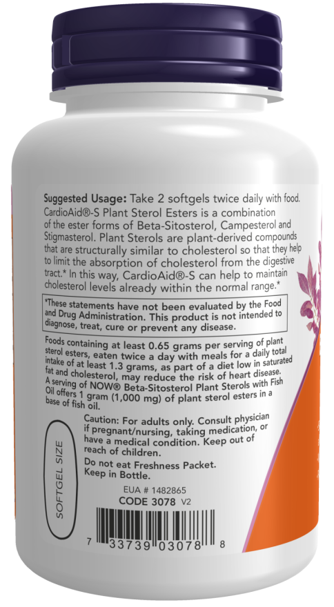Now Foods Beta-Sitosterol Plant Sterols Softgels