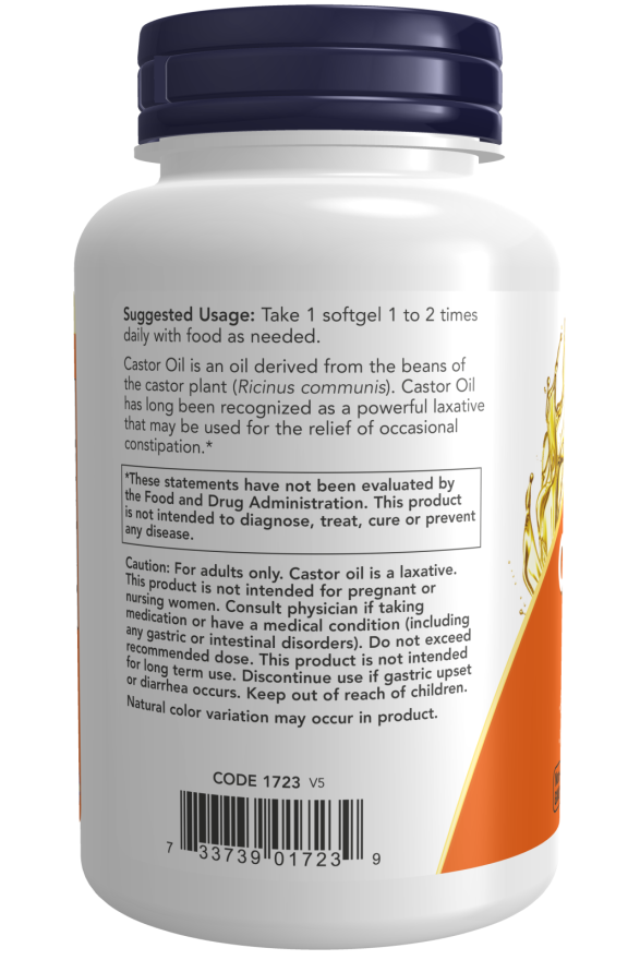 Now Foods Castor Oil 650 Mg Softgels