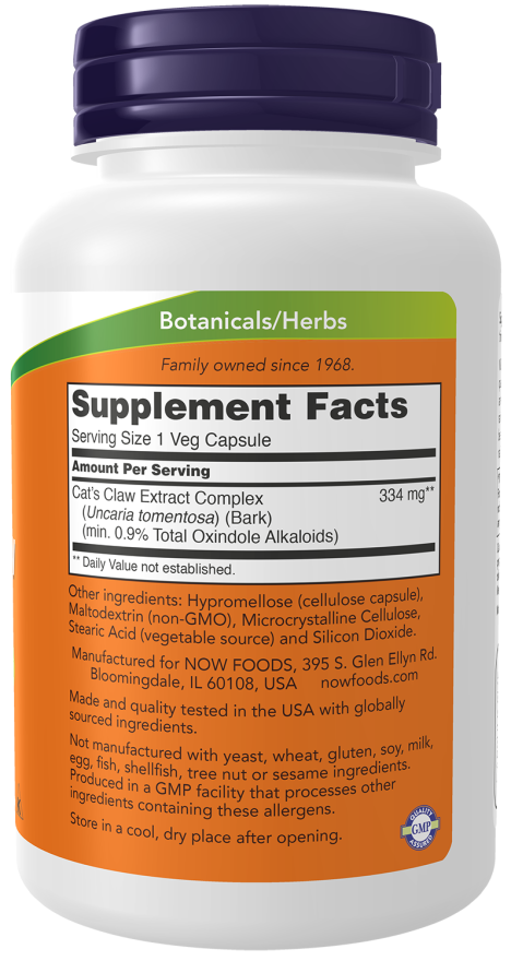 Now Foods Cat's Claw Extract Veg Capsules