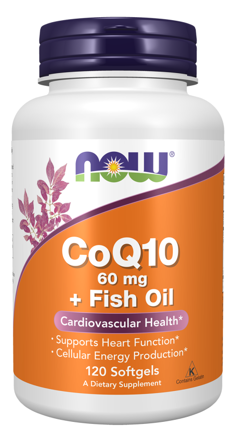 Now Foods CoQ10 60 Mg + Fish Oil Softgels