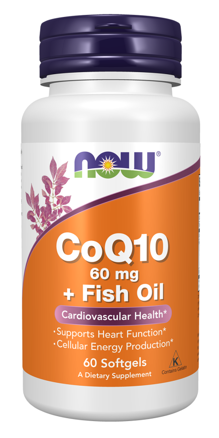now foods CoQ10 60 mg + Fish Oil Softgels