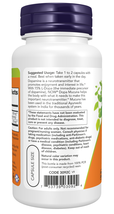 Now Foods Dopa Mucuna Veg Capsules