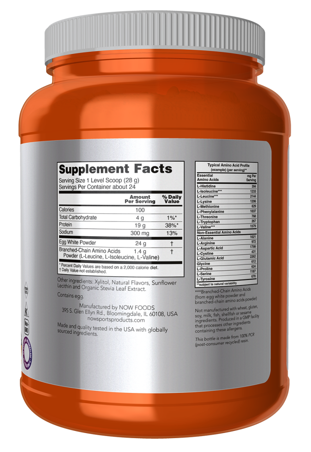 Now Foods Egg White Protein Creamy Vanilla Powder