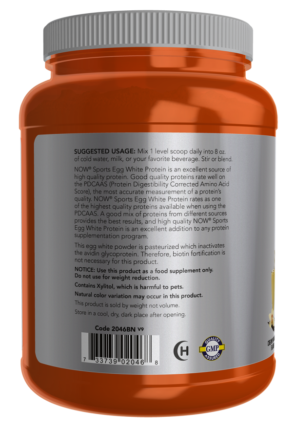 Now Foods Egg White Protein Creamy Vanilla Powder
