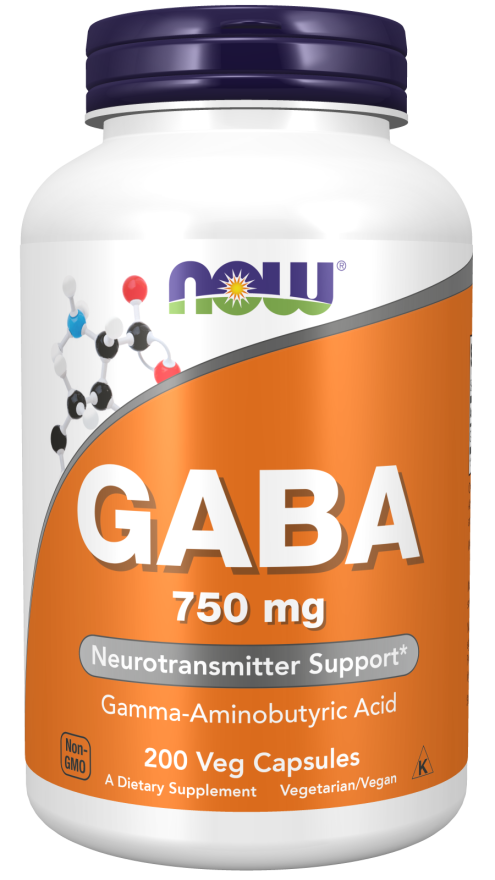 Now Foods GABA 750 Mg Veg Capsules