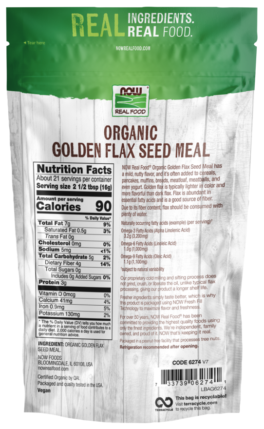 Now Foods Golden Flax Seed Meal Organic