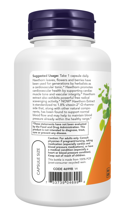 Now Foods Hawthorn Extract 600 Mg Extra Strength