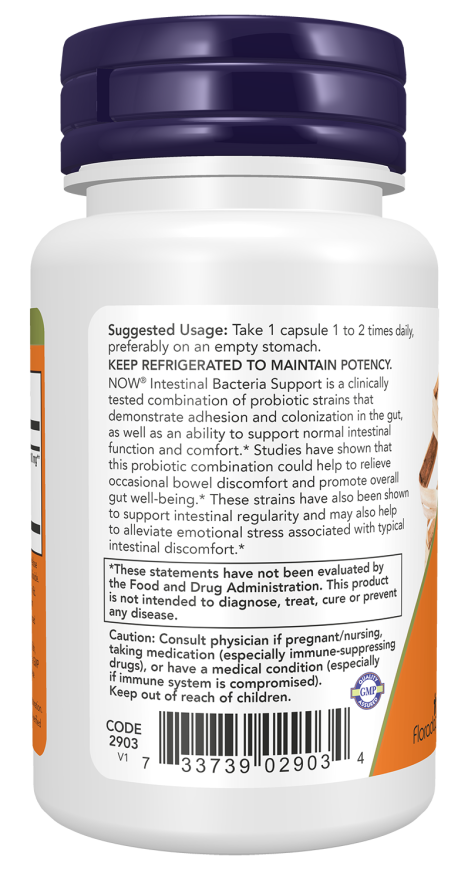 Now Foods Intestinal Bacteria Support Veg Capsules