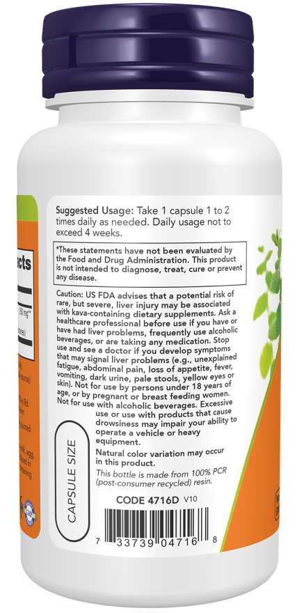 Now Foods Kava Kava Extract Veg Capsules