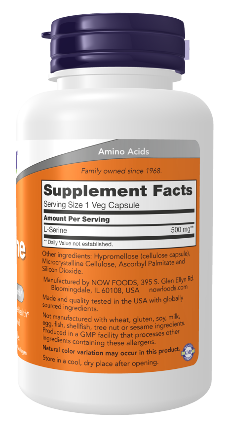 Now Foods L-Serine 500 Mg Veg Capsules